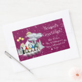 Elf Quartet Noël Étiquette cadeau rectangulaire (Enveloppe)