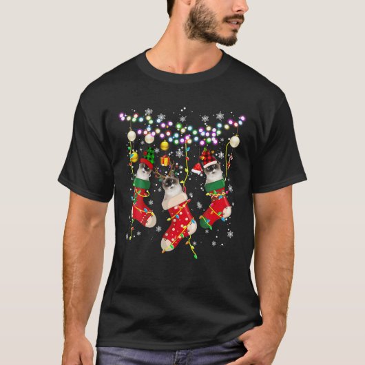 Elf rendierman met kerstcadeautjes t-shirt (Voorkant)