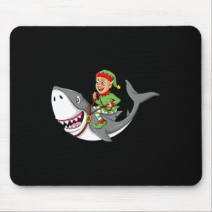 Elf Riding Shark Christmas Boys Meisjes Kinder Xma Muismat