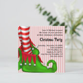 Elf Schoen Kerstfeest uitnodiging (Staand voorkant)