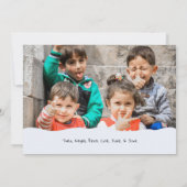 Elf Shenanigans begroetingsbord Foto Kerst Kaart (Achterkant)