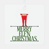 Elf Shenanigans Kerstgroet Metalen Ornament (Voorkant)