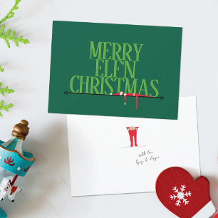 Elf Shenanigans Kerstkaart