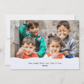 Elf Shenanigans Nom Signer Photo Carte de Noël (Dos)