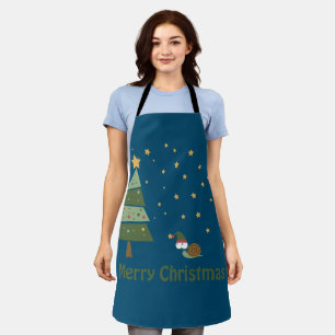 Elf Snail-kerstscene Schort