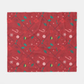 ELF-Snoep-controlepatroon Fleece Deken (Voorkant (Horizontaal))