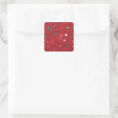 ELF-Snoep-controlepatroon Vierkante Sticker (Tas)