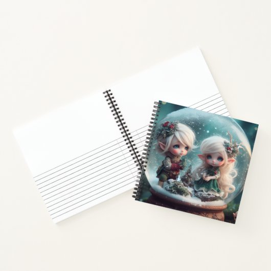 Elf Snowglobe Notitieboek (Binnen)