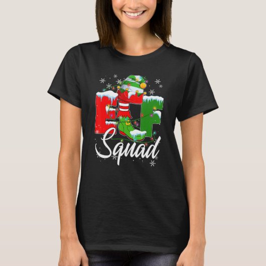 Elf Squad Elves  Family Matching Merry Christmas P T-shirt (Voorkant)