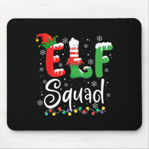 Elf Squad Fun Elf Familie Kerstmis Bijpassende Pyj Muismat