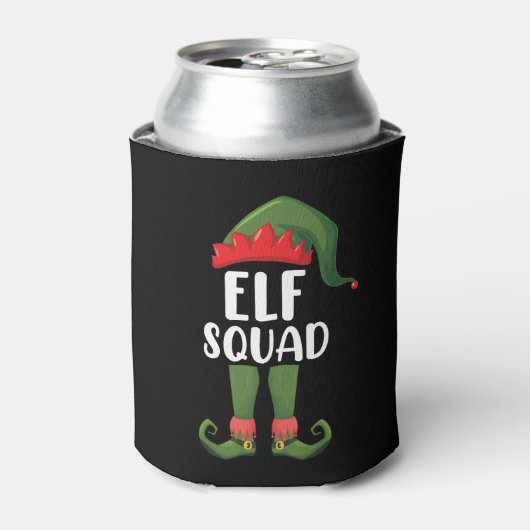 Elf Squad Funny Family Matching met Kerstmis Blikjeskoeler (Blikje Voorkant)