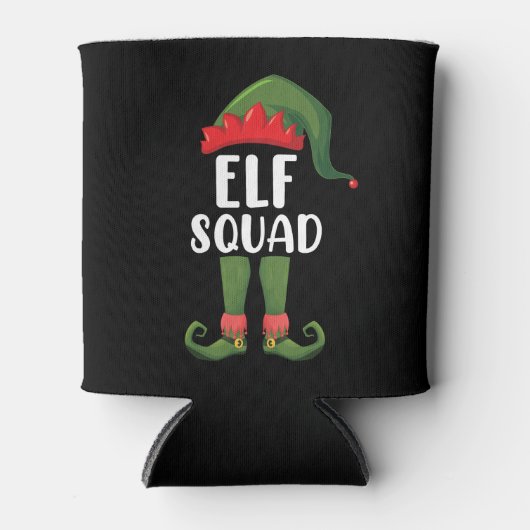 Elf Squad Funny Family Matching met Kerstmis Blikjeskoeler (Voorkant)