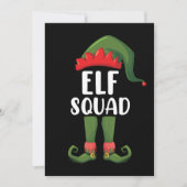 Elf Squad Funny Family Matching met Kerstmis Kaart (Voorkant)