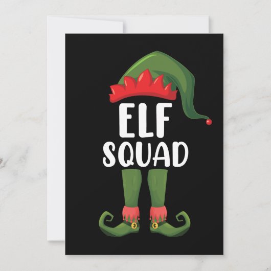 Elf Squad Funny Family Matching met Kerstmis Kaart (Voorkant)