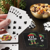 Elf Squad Funny Family Matching met Kerstmis Pokerkaarten (Insitu)