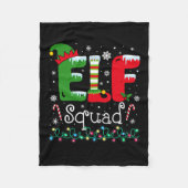 Elf Squad Grappige Elf Familie Kerst Matching Paja Fleece Deken (Voorkant)