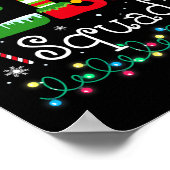 Elf Squad Grappige Elf Familie Kerst Matching Paja Poster (Hoek)