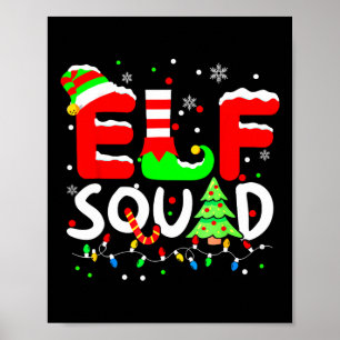 Elf Squad Kerstmis Matching Family Toddler Boy Gi Poster