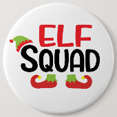 Elf Squad Kerstmis Ronde Button 6,0 Cm (Voorkant)