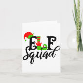 Elf Squad Modern Tygraphy Christmas Holidays Kaart (Voorkant)