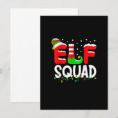 Elf Squad Shirt Funny Family Kerstmis, Pa Kaart (Voorkant / Achterkant)
