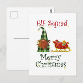 Elf squad vrolijk kerstfeest briefkaart (Voorkant / Achterkant)