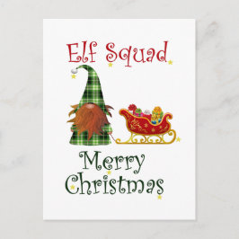 Elf squad vrolijk kerstfeest briefkaart