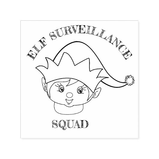 Elf Surveillance Squad Kerstmis Zelfinktende Stempel (Design)