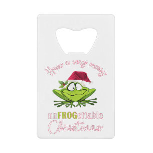 Elf Toad Frog Pun Toadally Ready for Christmas Kredietkaart Flessenopener