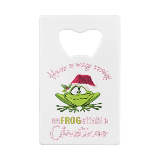 Elf Toad Frog Pun Toadally Ready for Christmas Kredietkaart Flessenopener (Achterkant)