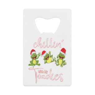 Elf Toad Kikker Pun Toadally Klaar voor Kerstmis Kredietkaart Flessenopener