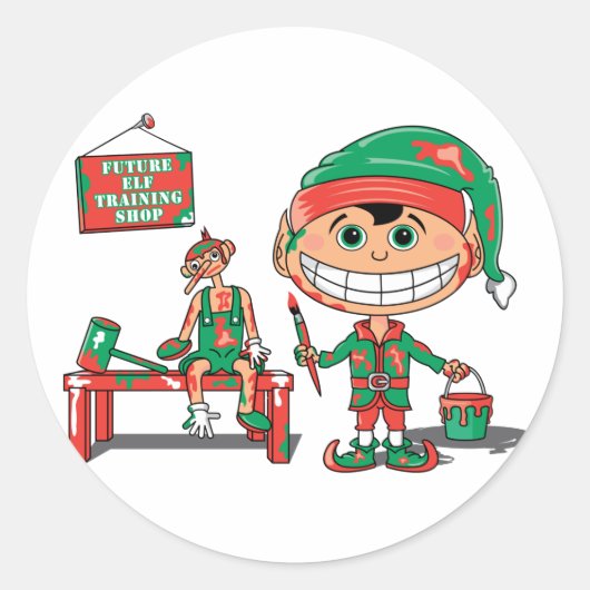 ELF-training Ronde Sticker (Voorkant)