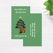 Elf Tree Gift Kerstvakantie Gift Kaart Label (Bureau)