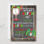 Elf Ugly Sweater Cocktail Noël Invitation de fête  (Devant)