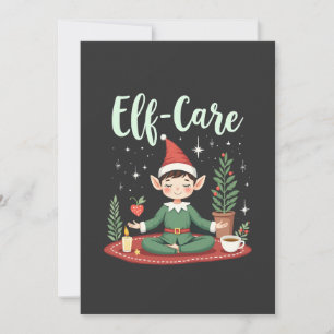 Elf verzorging Funny Kerst Elf Magische Zelfzorg Kaart