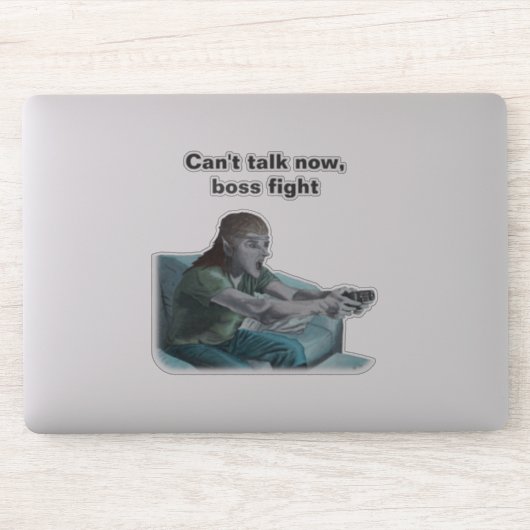Elf Video Gamer Boss Combat Imaginaire Art Sticker (Ordinateur)