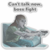 Elf Video Gamer Boss Combat Imaginaire Art Sticker (Devant)