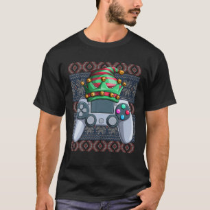 Elf Video Gamer Ugly Kerstgame Controller Xma T-shirt