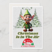 ELF Vrolijke Kerstgroeten Kaart (Voorkant / Achterkant)