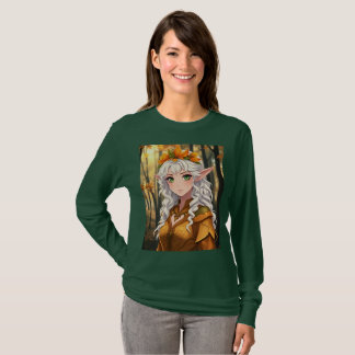 Elf vrouwenportret t-shirt