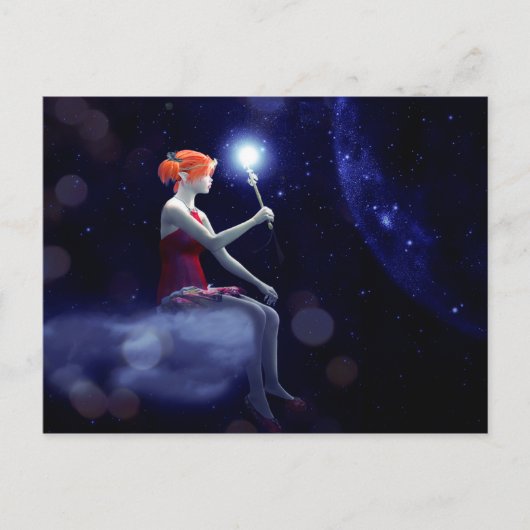Elf Wand Briefkaart (Voorkant)