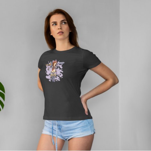 Elf Warrior Anime Girl T-shirt