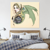 Elf Warrior Dragon Fantasy Canvas Afdruk (Insitu (Slaapkamer))