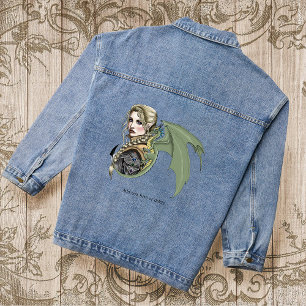 Elf Warrior Dragon Fantasy Denim Jacket
