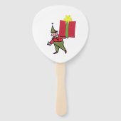 Elf With Red Box paddle hand fans Handwaaier (Achterkant)