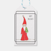 Elf with Tree Cadeaulabel (Voorkant)