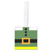 Elf Wooden Cube Christmas Ornament (Voorkant)