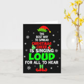 Elf Xmas The Way To Spread Christmas Cheer Men Wom Kaart (Gele Bloem)