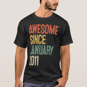 elfde Geweldige verjaardag sinds januari 2011 11 j T-shirt