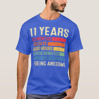 elfde verjaardag 11 jaar 132 maanden Geweldige T-shirt